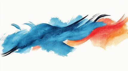 Obraz premium Abstract watercolor brush strokes painted background. Texture paper