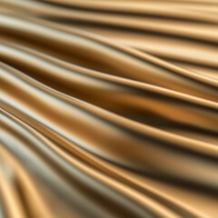 Smooth golden silk fabric with gentle folds | Luxurious draped textile with soft lighting and subtle shadows, high-quality satin material texture, elegant abstract background.