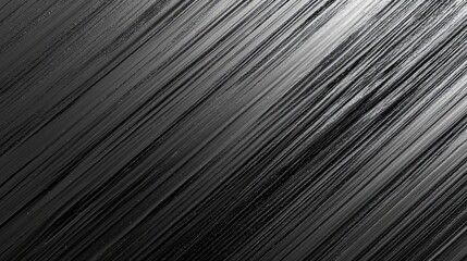 Obraz premium Subtle scratched black metal surface with faint streaks and light wear.
