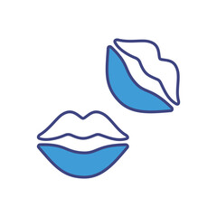 Kiss Mark icon vector stock illustration