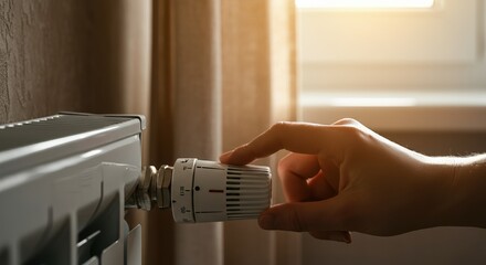 Hand adjusting a radiator thermostat for optimal heating control