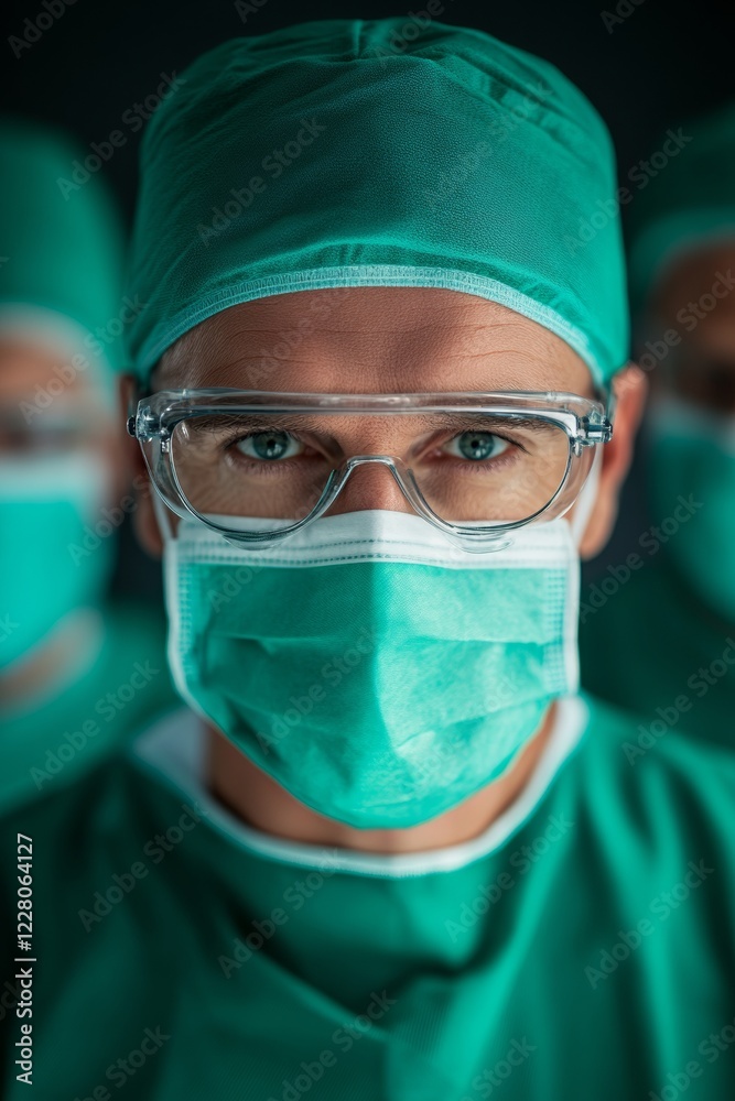 Poster advanced surgical expertise surgeon in cutting-edge operating room with precision tools and assistan