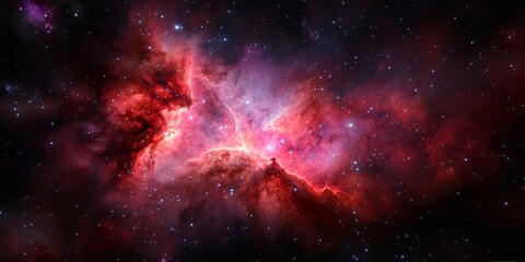 Cosmic Nebula Chaotic Interstellar Clouds in Vibrant Colors for Digital Art and Science Education - Inspiring Astrovisual Content for Modern Platforms
