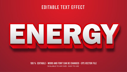 energy editable text effect