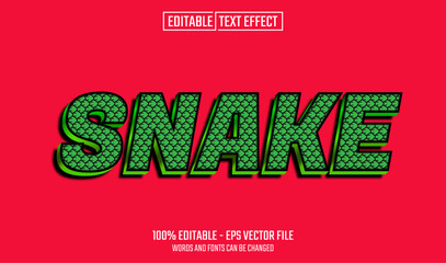 snake editable text effect