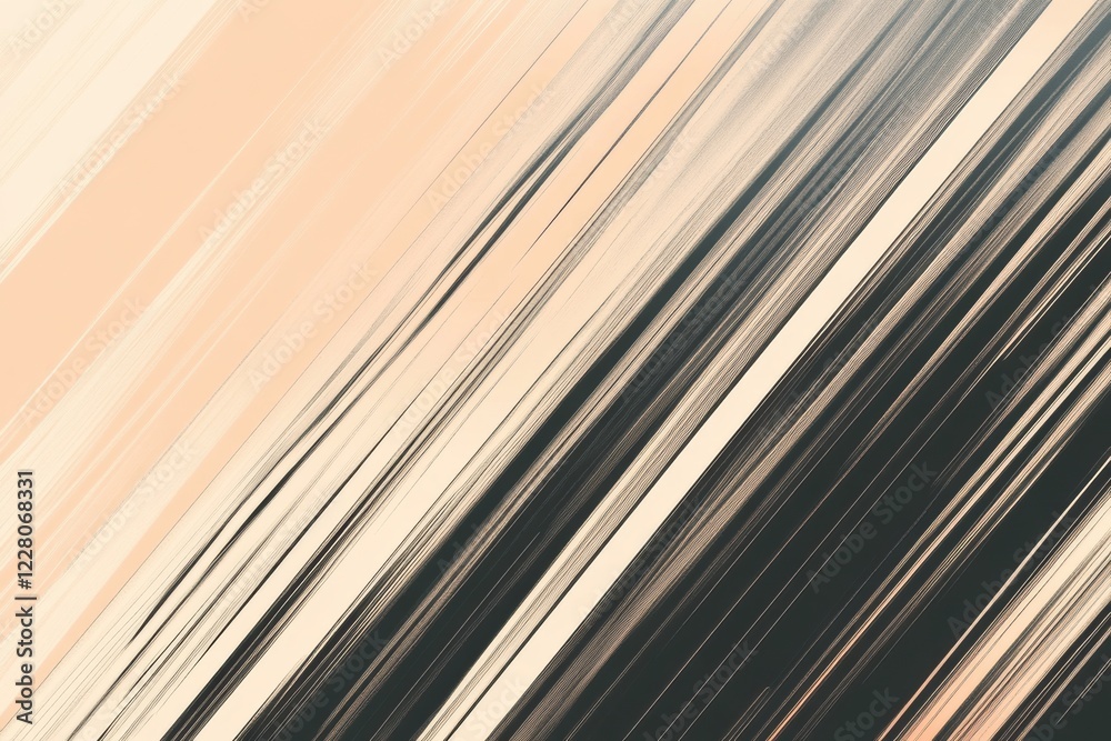 Poster Abstract lines in neutral tones create a dynamic pattern of movement and depth in modern design concepts. Generative AI