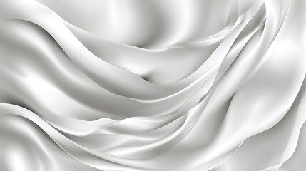 Obraz premium Elegant Draped White Fabric Abstract Background
