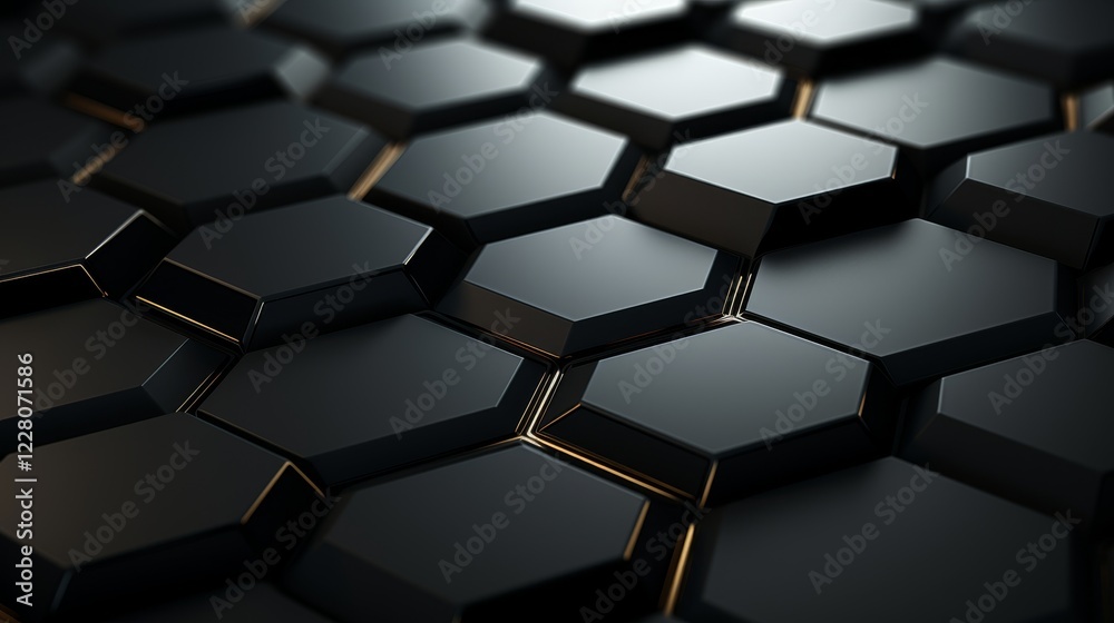 Poster graphite honeycomb pattern a seamless background of evenly distributed hexagons