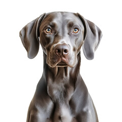 dog in front view cutout isolated on white 