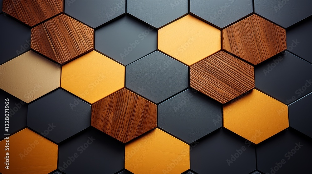 Poster graphite honeycomb pattern seamlessly distributed hexagons for an elegant background design