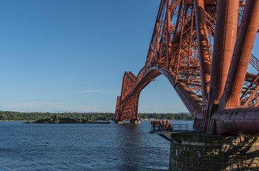 Firth of Forth railway bridge near Edinburgh.