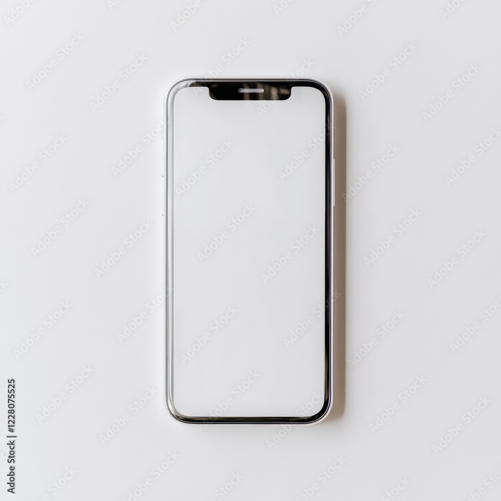 Poster Minimalist Smartphone Frame Design for Modern UI/UX Mockups on White Background - Versatile Tech Content and Branding for Digital Marketing