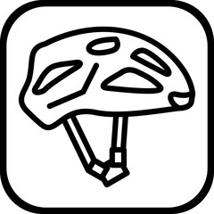 Cycling Helmet Icon Style