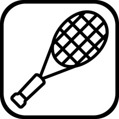 Squash Racquet Icon Style
