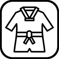 Taekwondo Uniform Icon Style