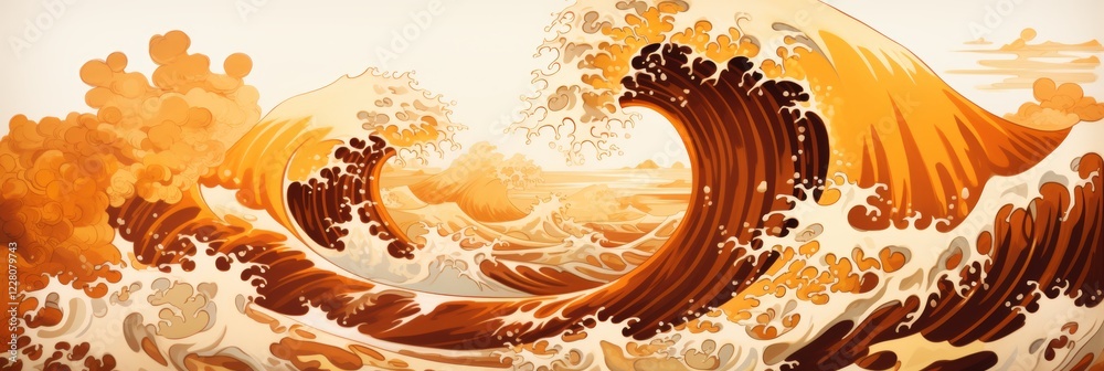 Poster dynamic wave effect background for visual depth and aesthetic appeal in design projects