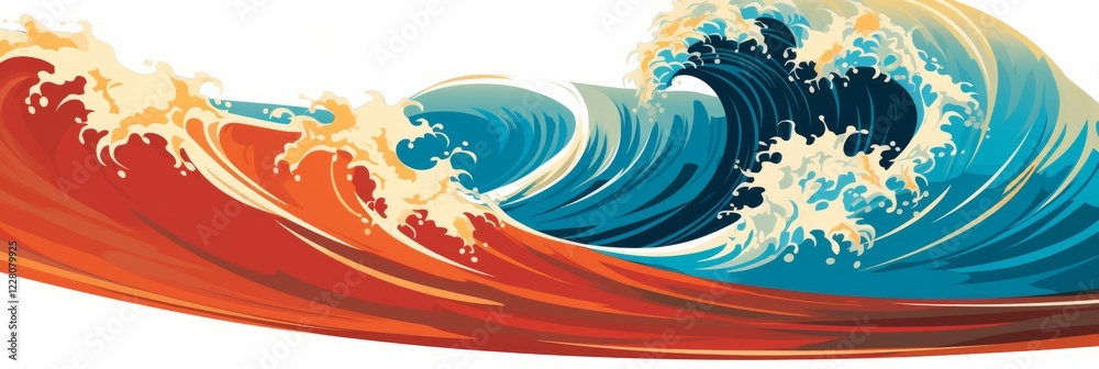 Poster dynamic wave effect background design for modern visual aesthetics and engaging user experience