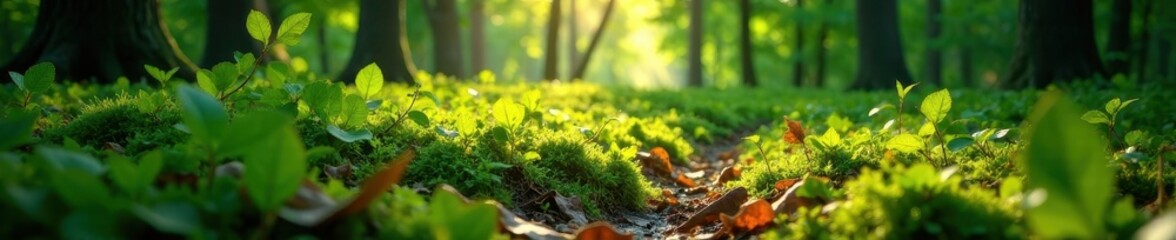 Forest floor leaves, dappled sunlight, camouflage effect, fall, ground, organic