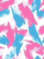 Colorful strokes in pink, blue and gray on white background