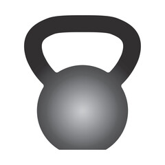 Kettlebell Vector icon isolated on white, Workout gym tools, accessories. Sport equipment, Gym time concept. Black 3d chrome kettlebell,sport training and fitness design element on white background.