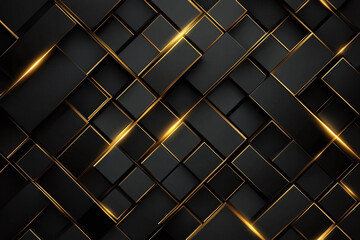 Elegant Flowing Golden Waves with Glowing Particles on a Dark Background, Abstract Futuristic Texture and Luxury Artistic Design