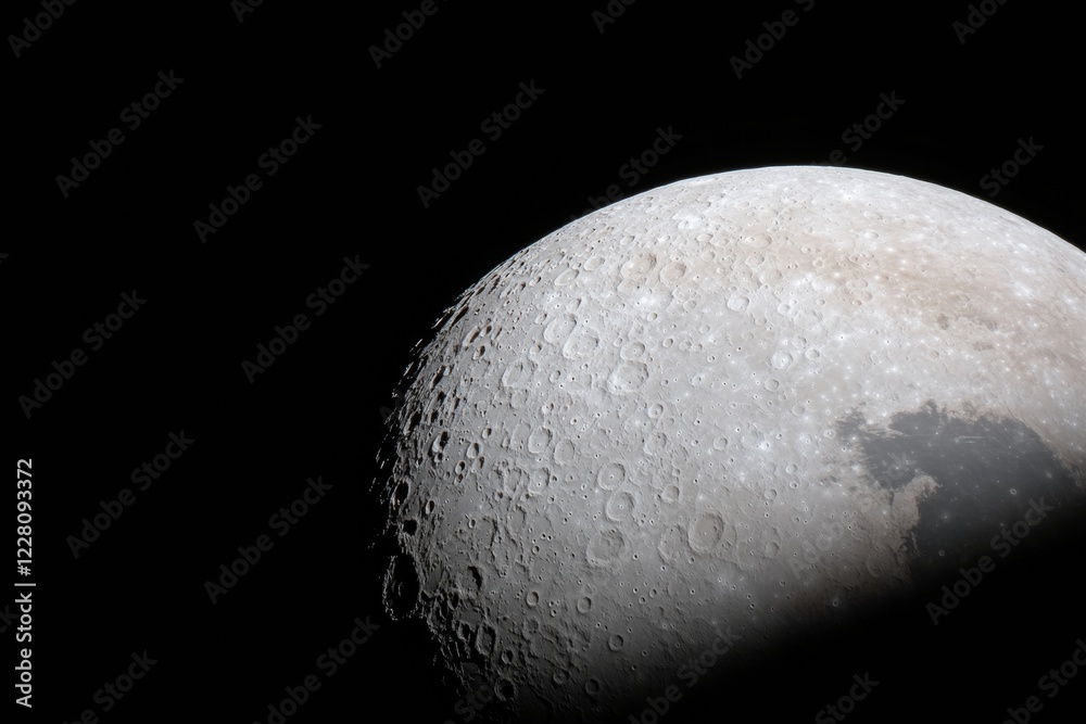 Poster detailed moon crater textures for science events and astronomy enthusiasts - enhance celestial educa
