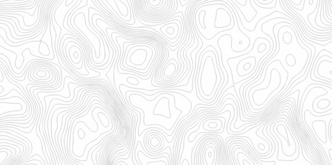 Topographic map background geographic line map with seamless ornament design. The black on white contours vector topography stylized height of the lines map. © Alibuss