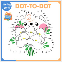 children's educational game. logic game. connect the dots by numbers. handwriting training. coloring book. ginger cats.