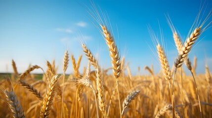 Fototapeta premium Wheat Field On A Beautiful Summer Day