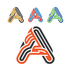 Naklejka premium Letter A Modern Abstract Logo Design Vector Illustration