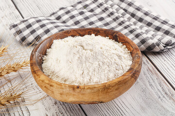 Wheat flour heap for bake