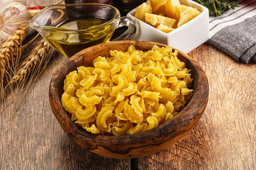 Raw dry Italian pasta Gallo