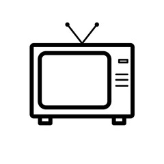 retro TV - vector icon