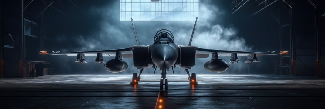 Majestic F-15 Eagle Fighter Jet in Hangar