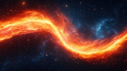 Fiery cosmic river flows through nebula