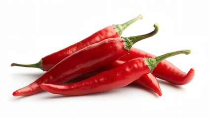 Bunch of red peppers are piled on top of each other