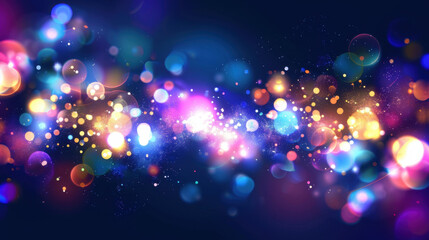 vibrant abstract light streaks with colorful bokeh