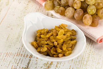 Sweet dry yellow honey raisin