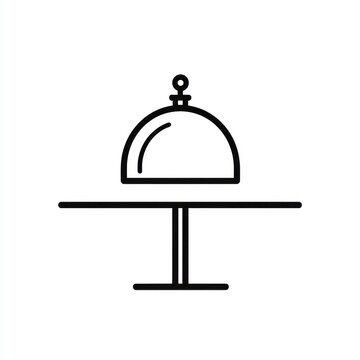 recommend clip art: Service bell on table, reception desk, hotel lobby