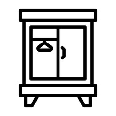 Closet Vector Line Icon Design