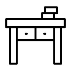 Workbench Vector Line Icon Design