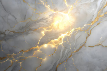 Stunning Gray and Gold Marble Texture with Glowing Veins