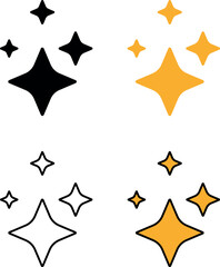 Set of editable star icons. Containing stars, dreams, dawn, gleam, light, magic and more. Vector illustration
