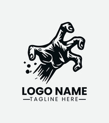 Terrifying Zombie Logo Design, Horror Zombie Logo, Zombie Apocalypse Logo, Fearful Zombie Mascot, Creepy Zombie Design