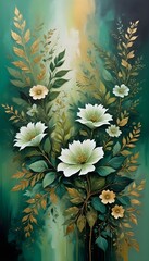 Obraz premium digital floral background