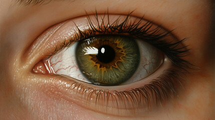 Fototapeta premium Superzoom Hyperrealistic Eye Close-Up