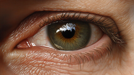 Fototapeta premium Superzoom Hyperrealistic Eye Close-Up