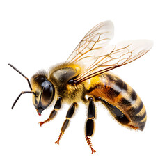 honey bee isolated on transparent background