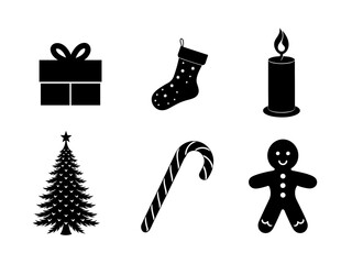 Holiday decorations featuring festive symbols like gingerbread men and Christmas trees in a joyful arrangement