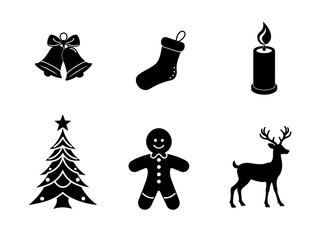 Holiday decorations featuring festive symbols like gingerbread men and Christmas trees in a joyful arrangement